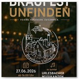 Hier gibt es dann das Bier am Braufest zu trinken!!
Samstag, 27. Juni 2026